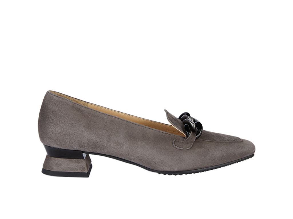 Karree-Loafer in grau