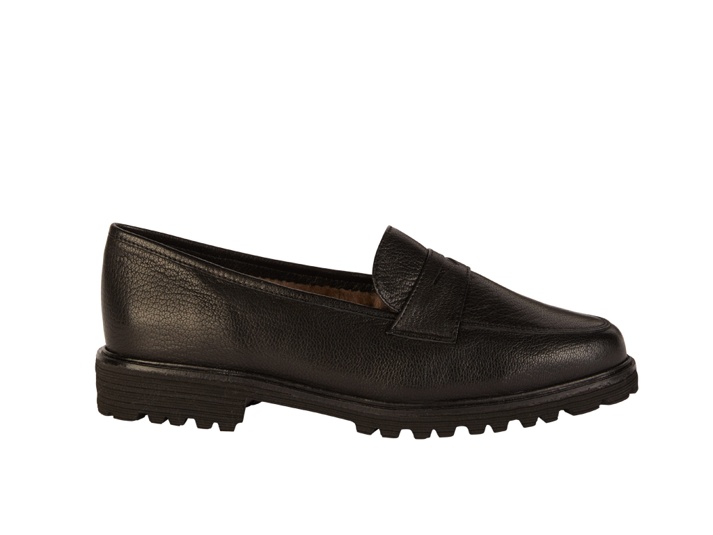 Sporty winter loafer in nappa