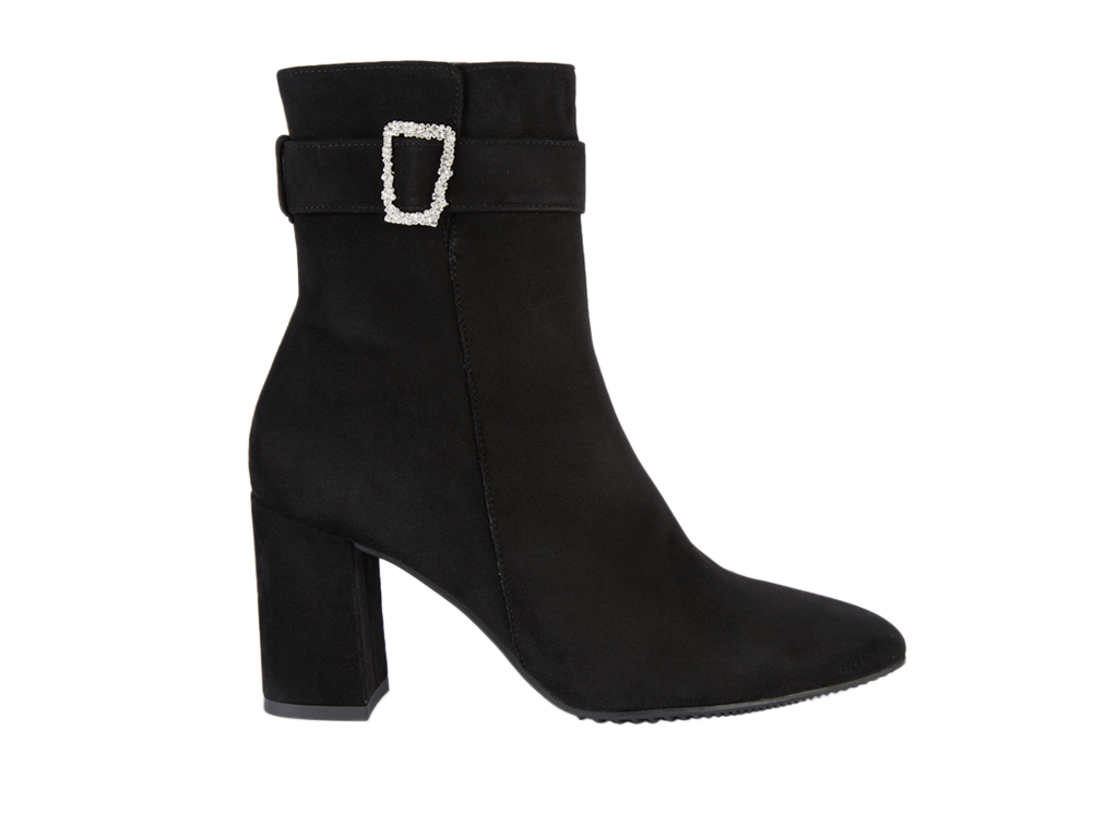 Ankle boot with jewelled accessory