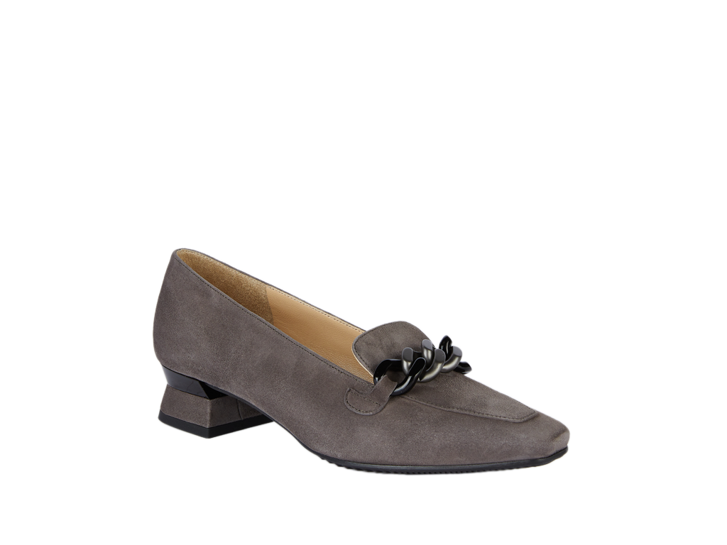 Karree-Loafer in grau