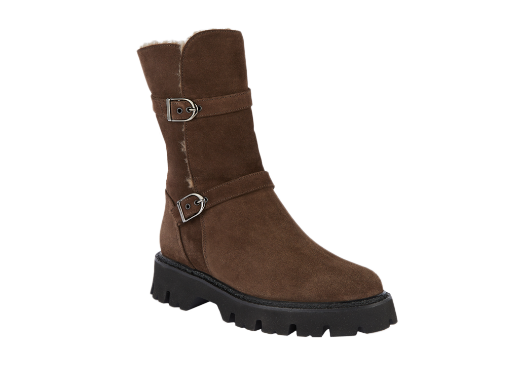 Lambskin lined combat boot