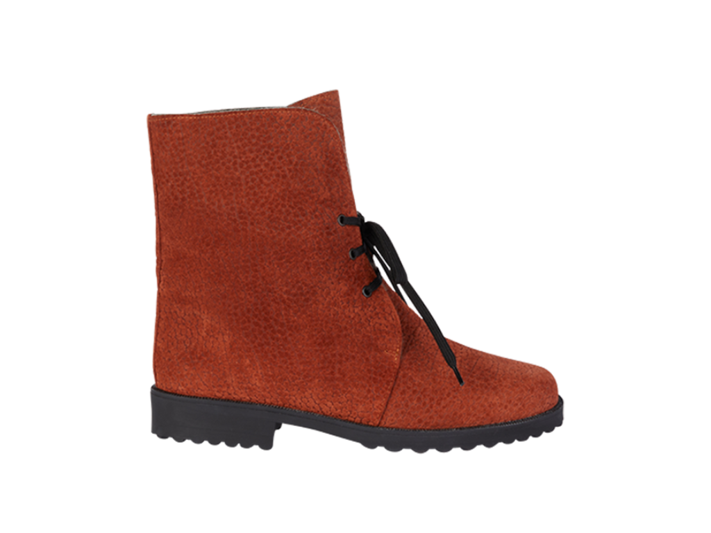 Winter lace up bootie brunate